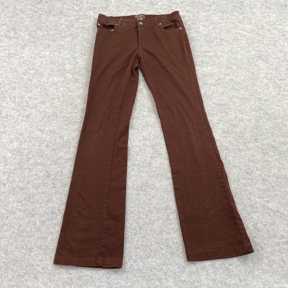 Paco Jeans Slim Bootcut Jeans Juniors 5 (28x30) Brown Dark Wash Stretch Denim